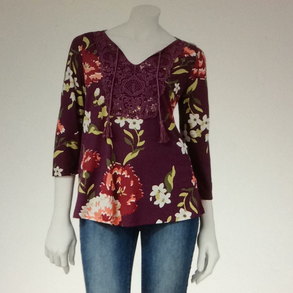 Sonoma Floral Crochet Top